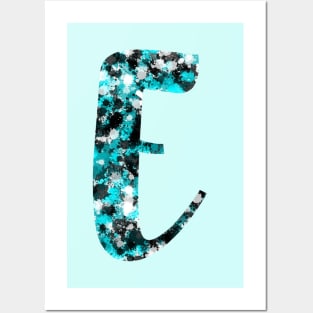 Paint Splash Letter E Posters and Art